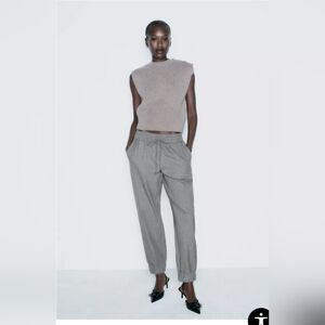 Zara CUFFED JOGGER TROUSERS size M